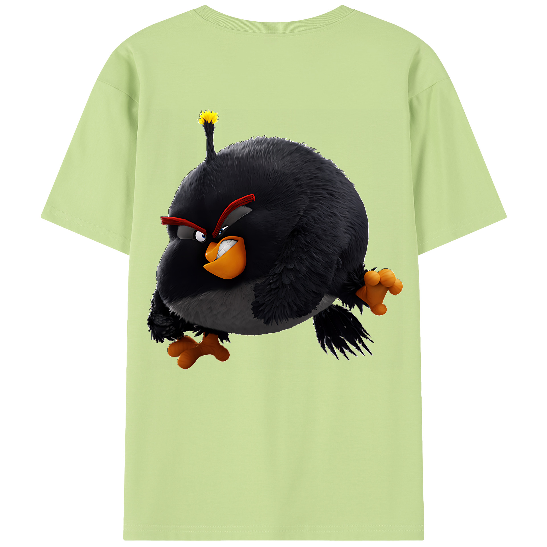 （画像用） Angry Birds アングリーバード 綿100％半袖Tシャツ（背面プリント）